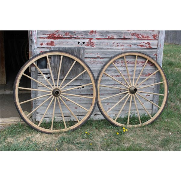 (2X THE MONEY) Tired Buggy Wheels 44"