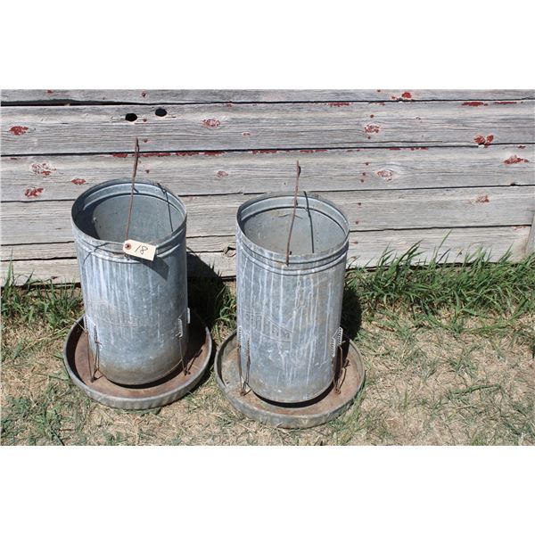 (2X THE MONEY) Metal Chicken Feeders