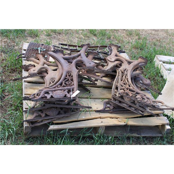 Vintage Sewing Machine and School Desk Legs