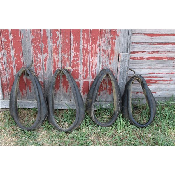 (2X THE MONEY) (4) Pony Collars 17", 19", 20" Inside Lengths