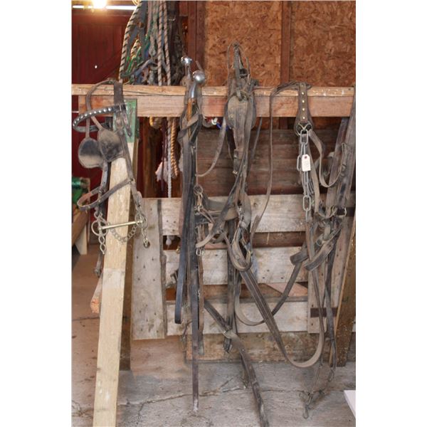 2 Sets of Heavy Horse Harness, Bells, Etc