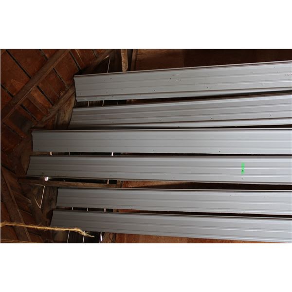 Poly Cabinet Paneling 12ft, 17 1/2  6 ft sections, Plus 6 Metal Aluminum Sheets 10ft, 9" 12 ft