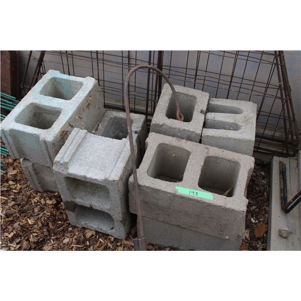 Cement Bricks and Unique Homemade Tool for Bolting on Side of Table