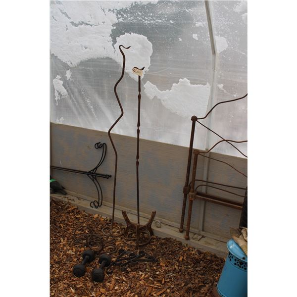 Unique Homemade Hangers, Plus Wall Hangers, Metal Dumbbells