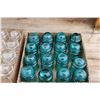 Image 2 : Lot of Clear and Blue Insulators (Some have Chips and Cracks)