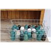 Image 1 : Big Lot of Vintage Insulators (Some Have Chips) In Metal Tray