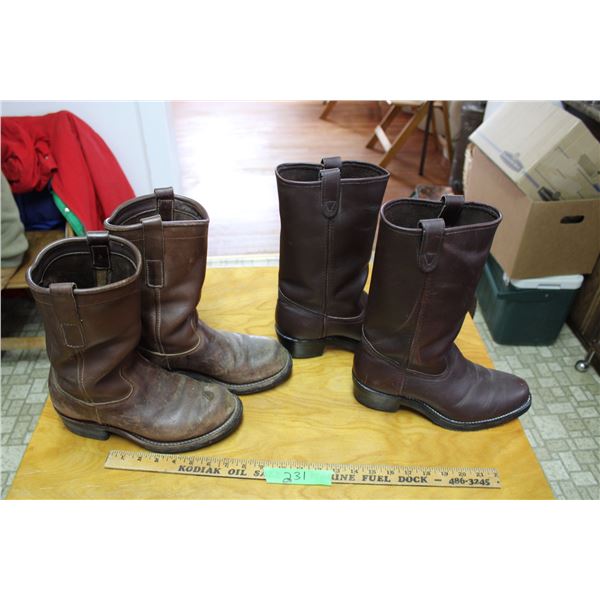 (2X THE MONEY) HH Brand and Western Style Boots, Oil Chemical Resistant Boots