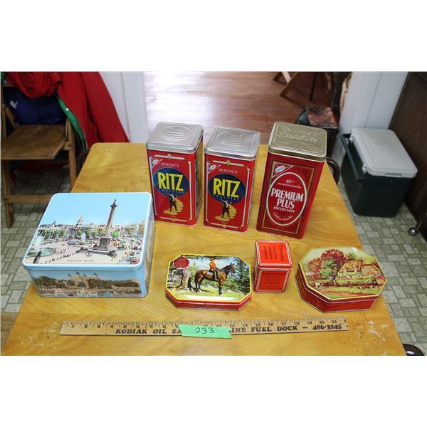 Collection of Tins (7 Pieces) One is RCMP