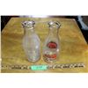 Image 3 : (2X THE MONEY) 2 Palm Dairy Advertising Milk Bottles (has chip on top)