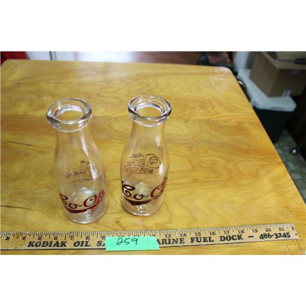 (2X THE MONEY) Co-op Advertising Milk Bottles