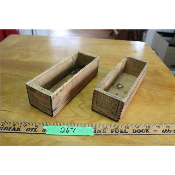 2 Advertising Cheese Boxes