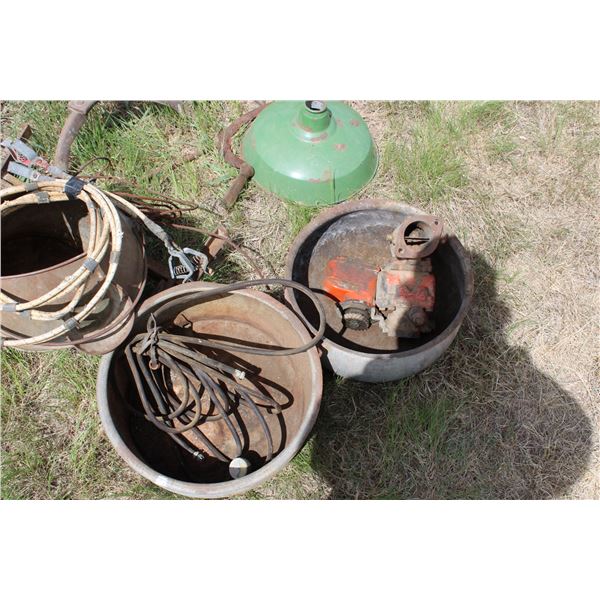 Mixed Lot of Separator Bowls Fuel Pump Wire Porcelain Light Fixture