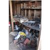 Image 1 : Lot of Contents In Shed Scrap Iron Tools Misc Items Pails of Bolts Esso Containers B/A Garbage Barre
