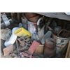Image 2 : Lot of Contents In Shed Scrap Iron Tools Misc Items Pails of Bolts Esso Containers B/A Garbage Barre