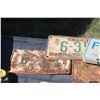Image 3 : Gulf Snow Mobile Engine Oil with 1947, 1953, 1961, 1976 Sask Licence Plates - 15 Licence Plates