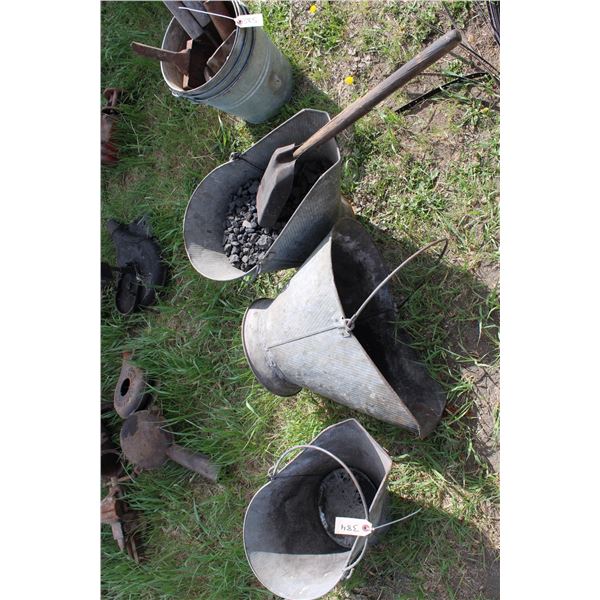 (3X THE MONEY) 3 Coal Pails with Contents