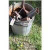 Image 2 : 3 Galvanized Pails with Shovel Rod Holders