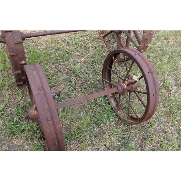 Pair of Metal Wheels on Axle 24" Diameter
