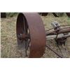Image 4 : (2X THE MONEY) Set of 2 Steel Wheels on Axle 33" Diameter Possibly from Steamer