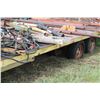 Image 7 : Bale Wagon Trailer with Hydraulic Winch in Front 24 ft Long 10 ft Wide
