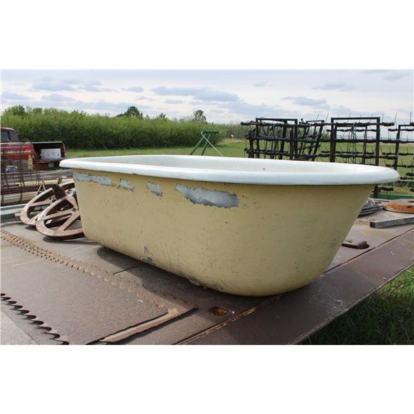 Cast Iron Enamel Bath Tub with Legs and Taps