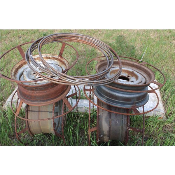 4 Mounted Rims for Rolling Wire