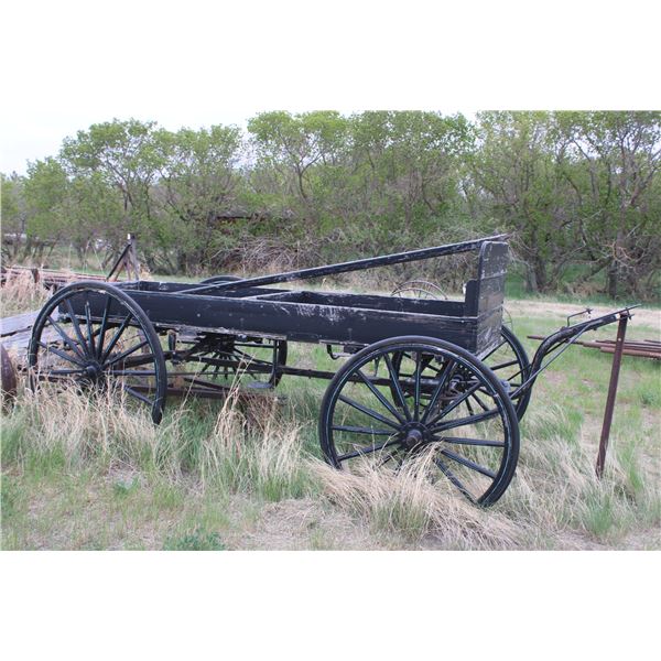 4 Wheeled Wagon Black Horse Wagon