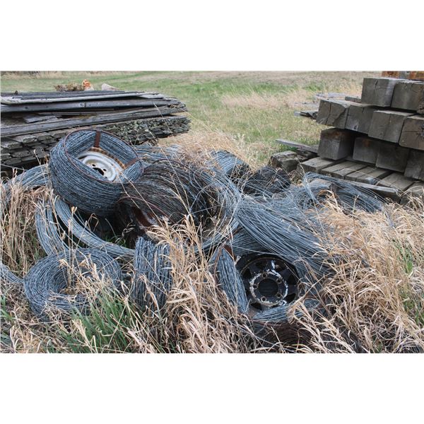 Rolls of Barbed Wire and Page Wire (14+ Rolls)
