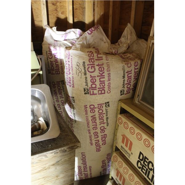 2 Bags of Fiber Glass Insulation