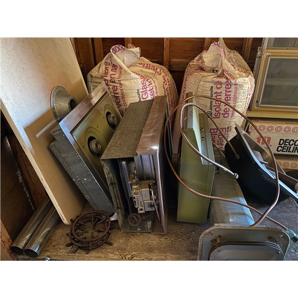 truck camper salvage 3 burner propane stove top, furnace and pedestal table