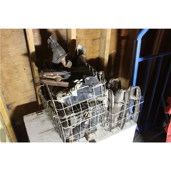 3 Baskets of Vintage Skates