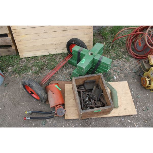 Wooden Items 2 Mounted Wheels Misc