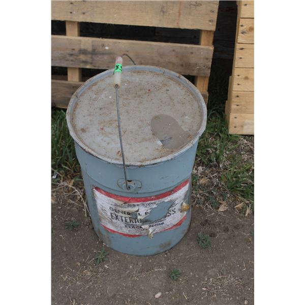 Pail of Black Exterior Paint