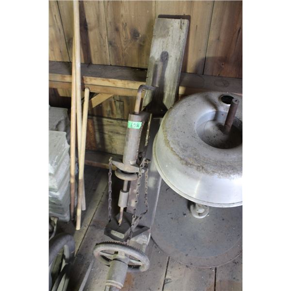 Light Duty Drill Press and Potter's Wheel with misc