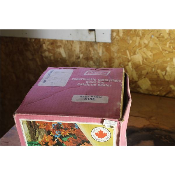 Model 518E Coleman Catalytic Heater in Box - Bodnarus Auctioneering