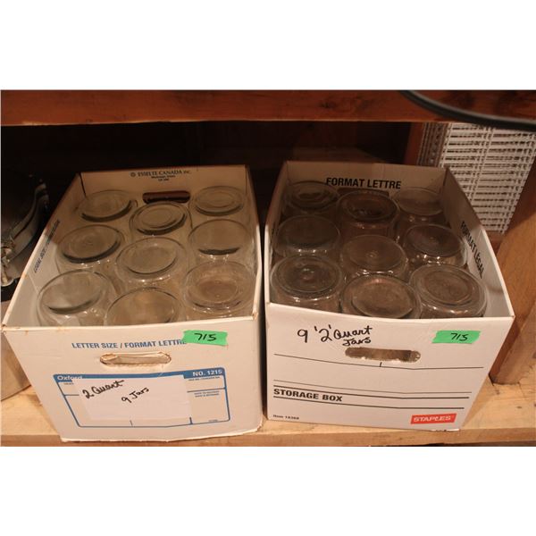 2 Boxes of 2 Quart Jars