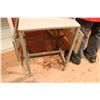 Image 4 : 4 Wheel Metal Frame Secretary's Table
