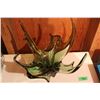 Image 1 : Art Glass Centerpiece - Staghorn design blown glass vase circa 1970’s