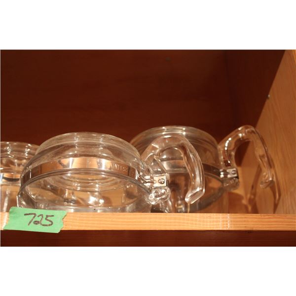 Pyrex Coffee and Tea Pots (4 Pieces)