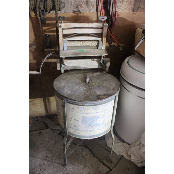 Tub Style 1920's Washing Machine with Wringer