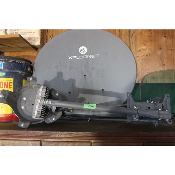 Explornet Satellite Dish and Weedone 100 Chemical Pail