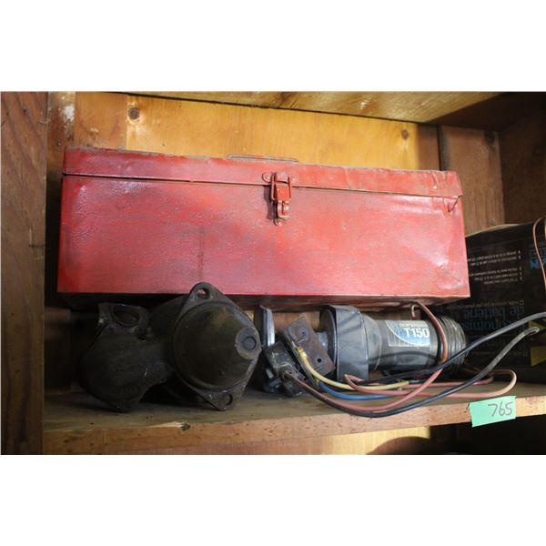 Red Tool Box Winch and Animal Fencer