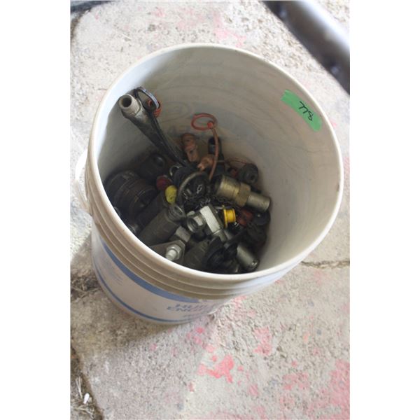 Pail of Hydraulic Couplings