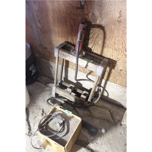 Hydraulic Press with Electrical Box and Misc