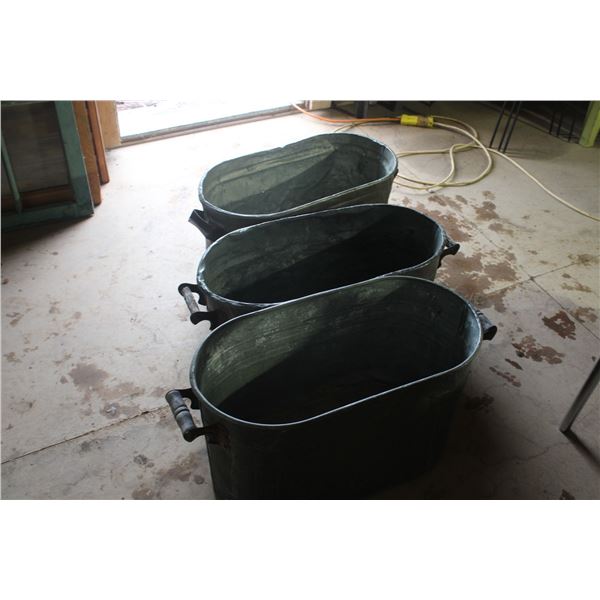 3 Copper Boilers (No Lids)