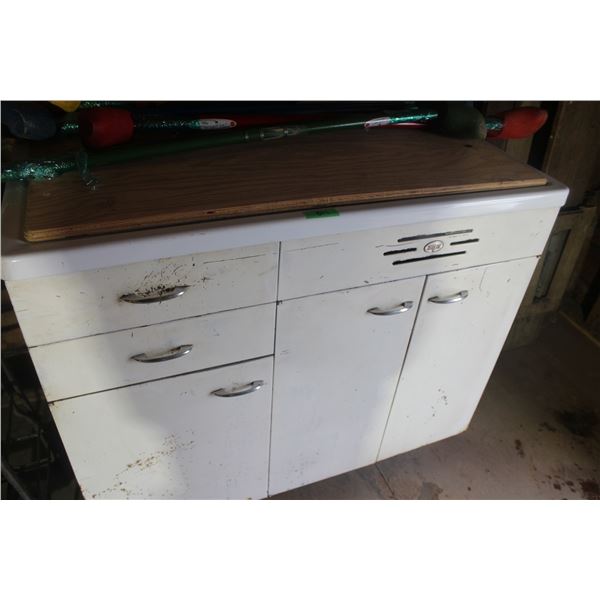 Vintage Enamel Sink 1940's Cabinet Sink 42" x 25"