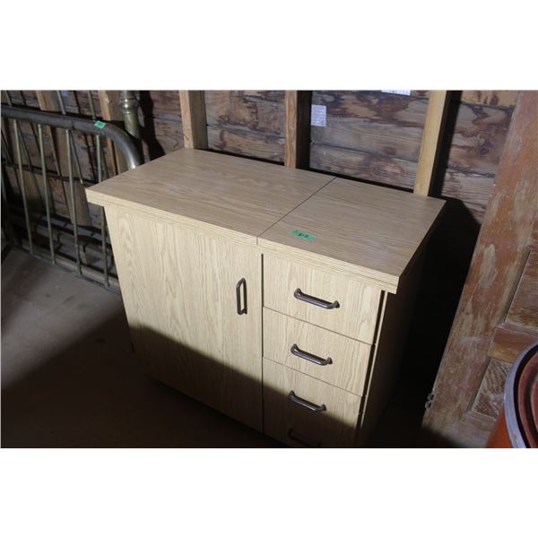 5 Drawer Sewing Machine Cabinet on Castors