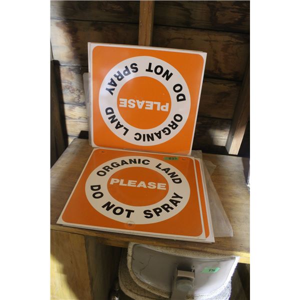(2X THE MONEY) Organic Land Signs