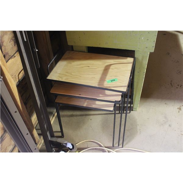 3 Stacking Tables with Bed Frame