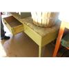 Image 3 : Yellow Vintage Wooden Table 60" x 22.5" One Drawer